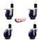Service Caster 5'' Solid Poly Swivel 1-3/4'' Expanding Stem Caster Set 2 Total Lock Brakes, 4PK SCC-EXTTL20S514-SPUS-2-S-2-134 - alternate 5